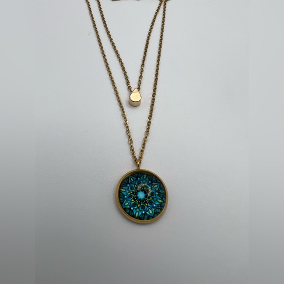 Elegant Mandala Minimalist Layered Necklace - Minimalist Classic Necklace - Picture 1 of 7